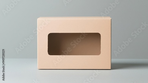 Corrugated box with die-cut window for product visibility, Retail display packaging, Showcase packaging design