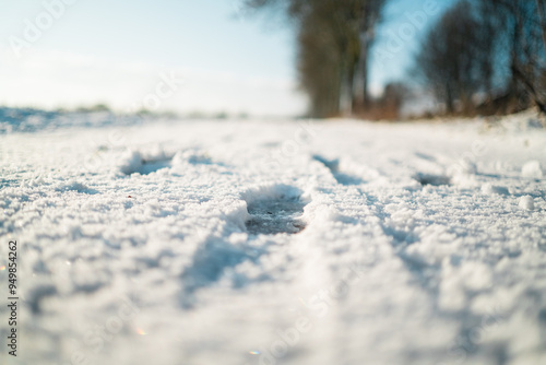 Snow Cover with Footprint