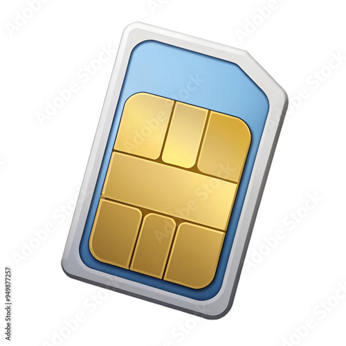 sim card isolated on white