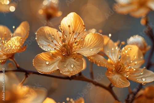 The flowers are in full bloom and appear to be delicate and delicate. 