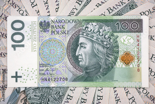 Polska waluta, banknoty sto złotych