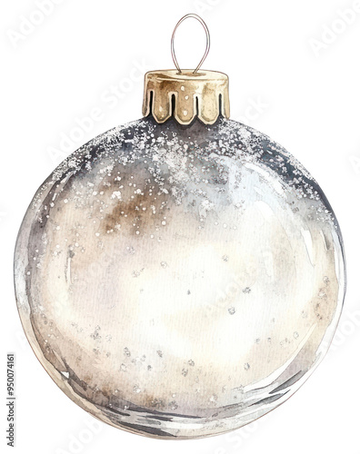 PNG Elegant watercolor Christmas ornament illustration