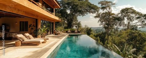 Luxury safari lodge with panoramic views, African safari lodge accommodation experience, tranquil retreat