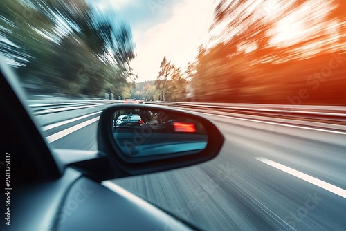 Motion Blur Photo of a Car Driving on a Highway