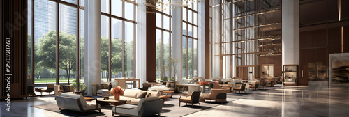 A Glimpse into the Grandeur: The High-End Aesthetics of a Hyatt Hotel Lobby