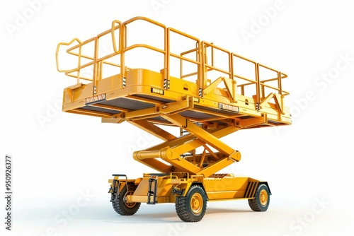 Aerial lift on white background