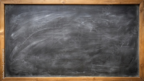 Black board texture with chalk smudges and dust, perfect for educational or creative designs