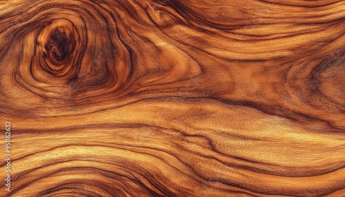 Close-up image of natural, rich brown wooden texture with intricate grain patterns, ideal for backgrounds and design inspiration.