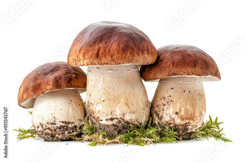 boletus mushrooms isolated on a white background