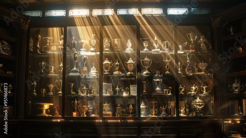 A Cabinet Filled with Trophies, Awards, and Success