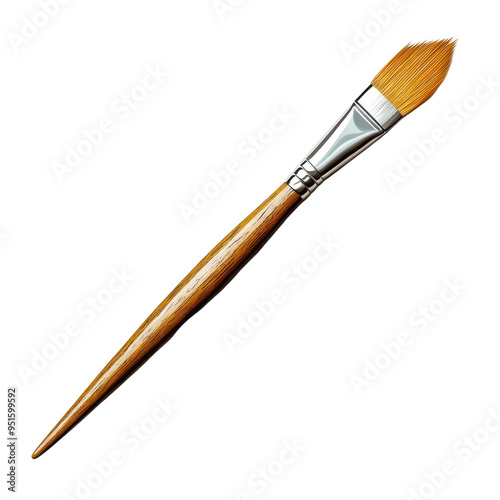 A high-quality paintbrush with a wooden handle and soft bristles, ideal for artists and painters for creating beautiful artworks.