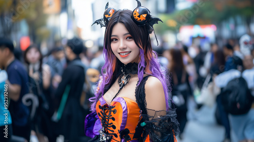 halloween cosplay japanese woman on street