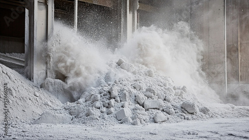 The moisture absorption process of quicklime in action