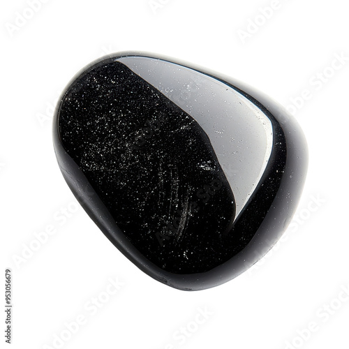 A stunning polished black stone.