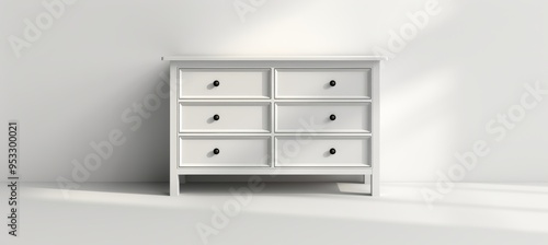 Isolated gray filing cabinet on white background for organized office storage solutions