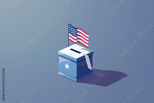 Minimalistic background representing U.S. elections, voting in presidential or congressional races in the USA.