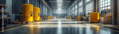 A modern warehouse where cuttingedge machines and infrastructure work in unison to optimize communication and streamline workflow