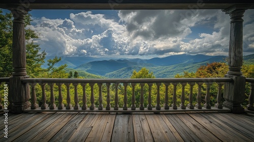 Black Mountain, NC Landscape: Beautiful Clouds Over Appalachian Mountains