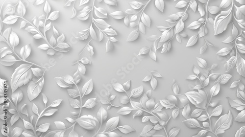 Elegant floral vector background, featuring intricate silver toned vintage designs, creating a sophisticated and timeless decorative texture for various applications.