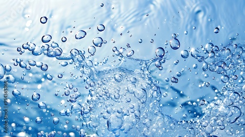 Water Splash with Air Bubbles