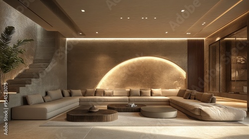 modern living room, a fusion of contemporary and traditional majlis design