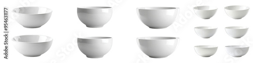 An isolated bowl on a white background, with full depth of field