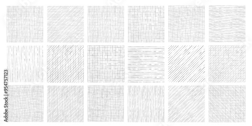 Hand drawn line hatching isolated on white