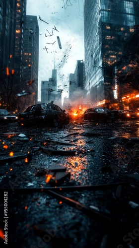 Wallpaper of Post-Apocalyptic World: City in Ruins