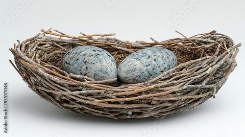 Close-up image of a Bald Eagle nest with one or two eaglets visible