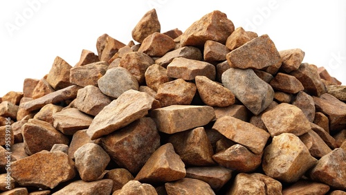 Tile textures of a pile of rocks with a brownish color at a tilted angle