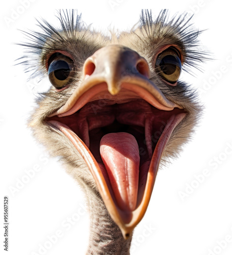 PNG Selfie of a ostrich animal bird wildlife.