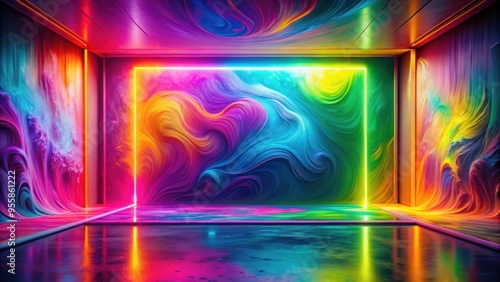 Vibrant artwork featuring fluorescent colors , vibrant, art, artwork, fluorescent, colors, neon, bright, vibrant, abstract