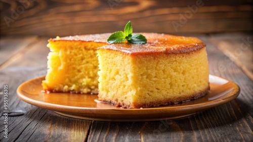 Revani, a moist sponge cake made with semolina and soaked in sweet syrup, Revani, sponge cake, semolina