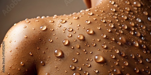 Blotchy tan lines form as water droplets settle on the skin, destroying the flawless spray tan finish.