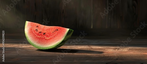 A summer favorite a freshly cut watermelon displayed on a table with copy space image