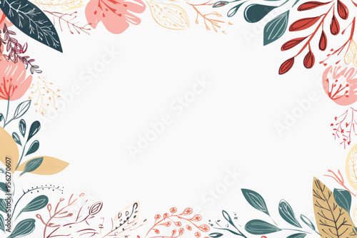 Elegant floral border design