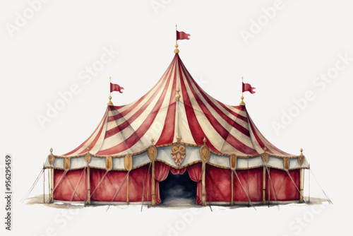 Vintage circus tent illustration