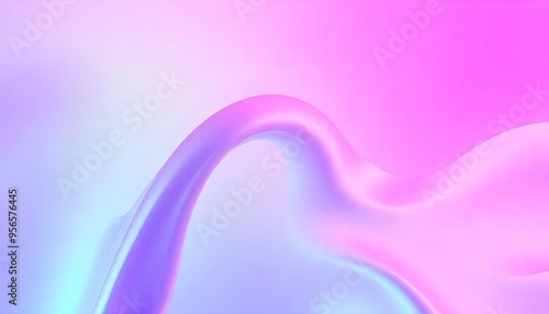 3D Colorful holographic abstract background. iridescent texture, liquid metal, wavy with shiny texture. purple and blue holo fluid shapes colorful background