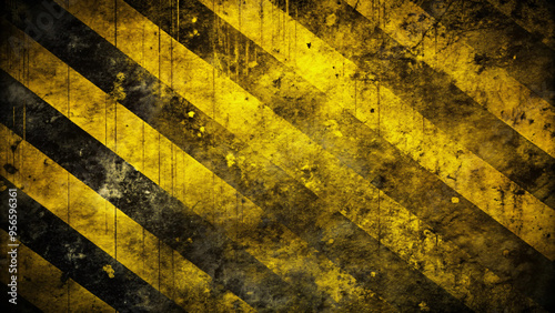 Grunge hazard stripes background with textured design