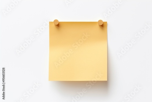 Khaki blank post it sticky note isolated on white background