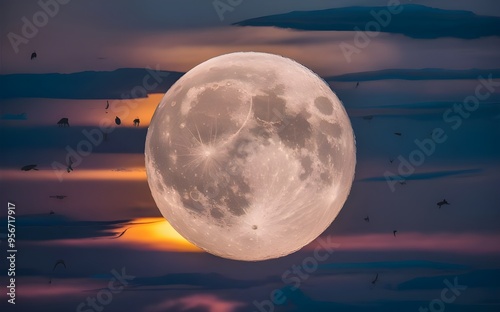 Full moon in the dark night, moon, moon at night, moon at noon, beautiful moon background