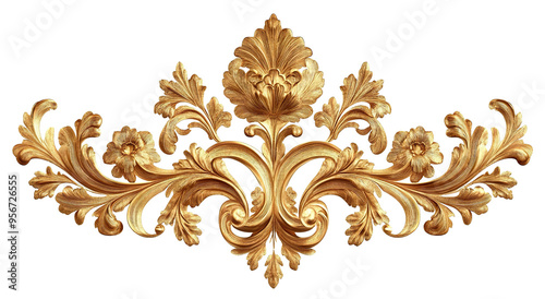 Golden decorative element, cut out