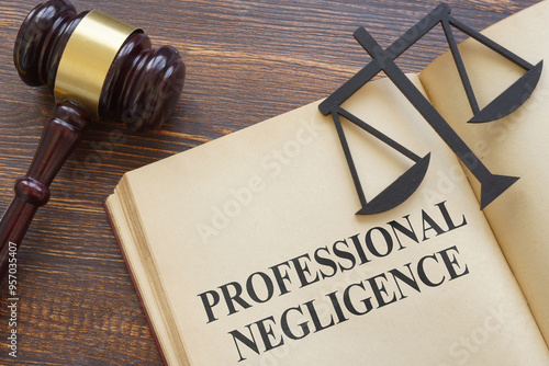 Professional negligence is shown using the text