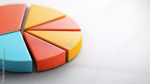 A colorful pie chart segment representing data analysis and visualization for business and educational purposes.