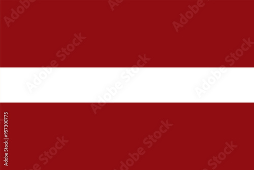 Vector flag of Latvia. Symbol of patriotism and freedom. This file is suitable for digital editing and printing of any size. Latvian Republic (Latvia) Europe Flag, official colours, illustration. EPS