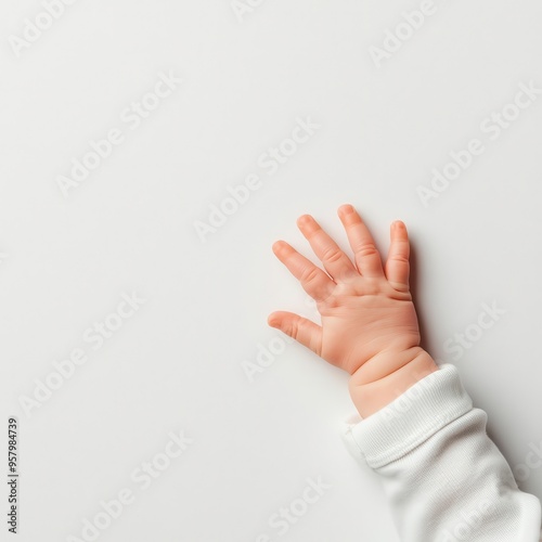 Newborn baby reaching out, symbolizing the start of a new life