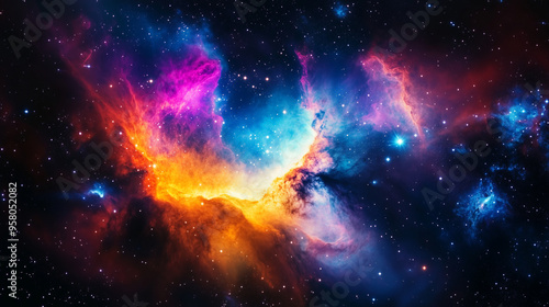 nebula gas cloud in deep outer space