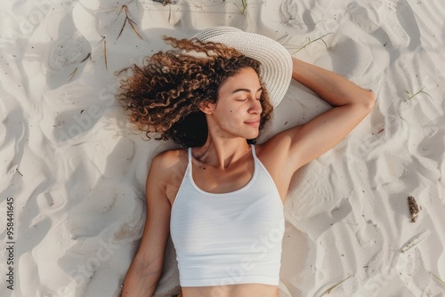 Sport spandex tank top mockup woman female person.