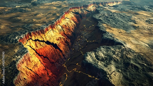 Tectonic Plate Simulation Showcasing Earth's Dynamic Geology and Crustal Forces