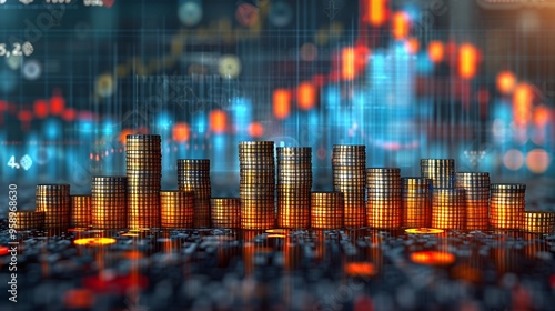 Detailed illustration of business growth metrics showcasing revenue streams profit margins and financial forecasting with engaging and professional graphics